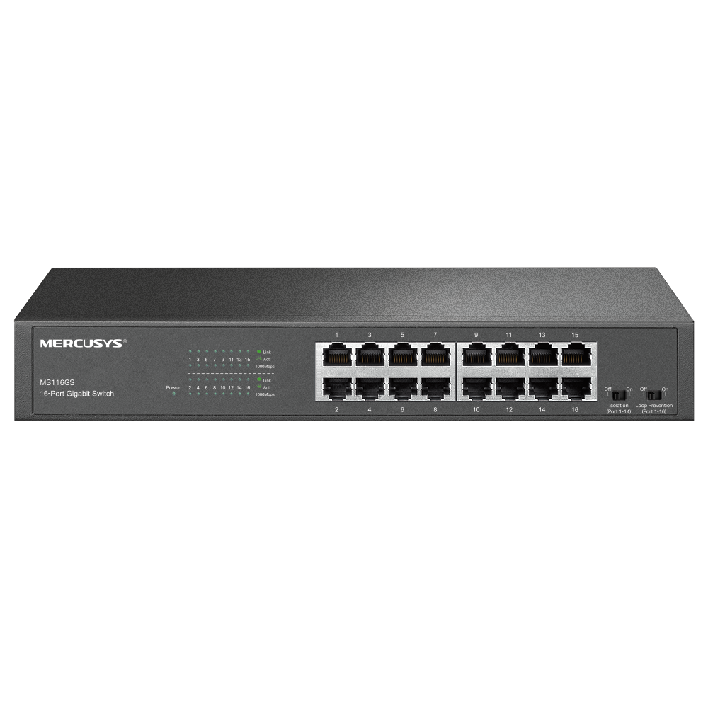 Mercusys MS116GS 16 PORT GIGABIT DESKTOP SWITCH
